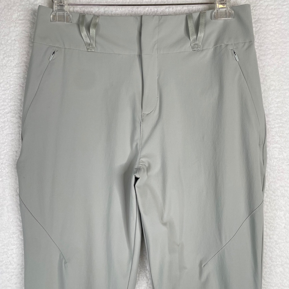 Indyeva Womens Light Gray Tapered Hiking Travel Pants Stretch Size M